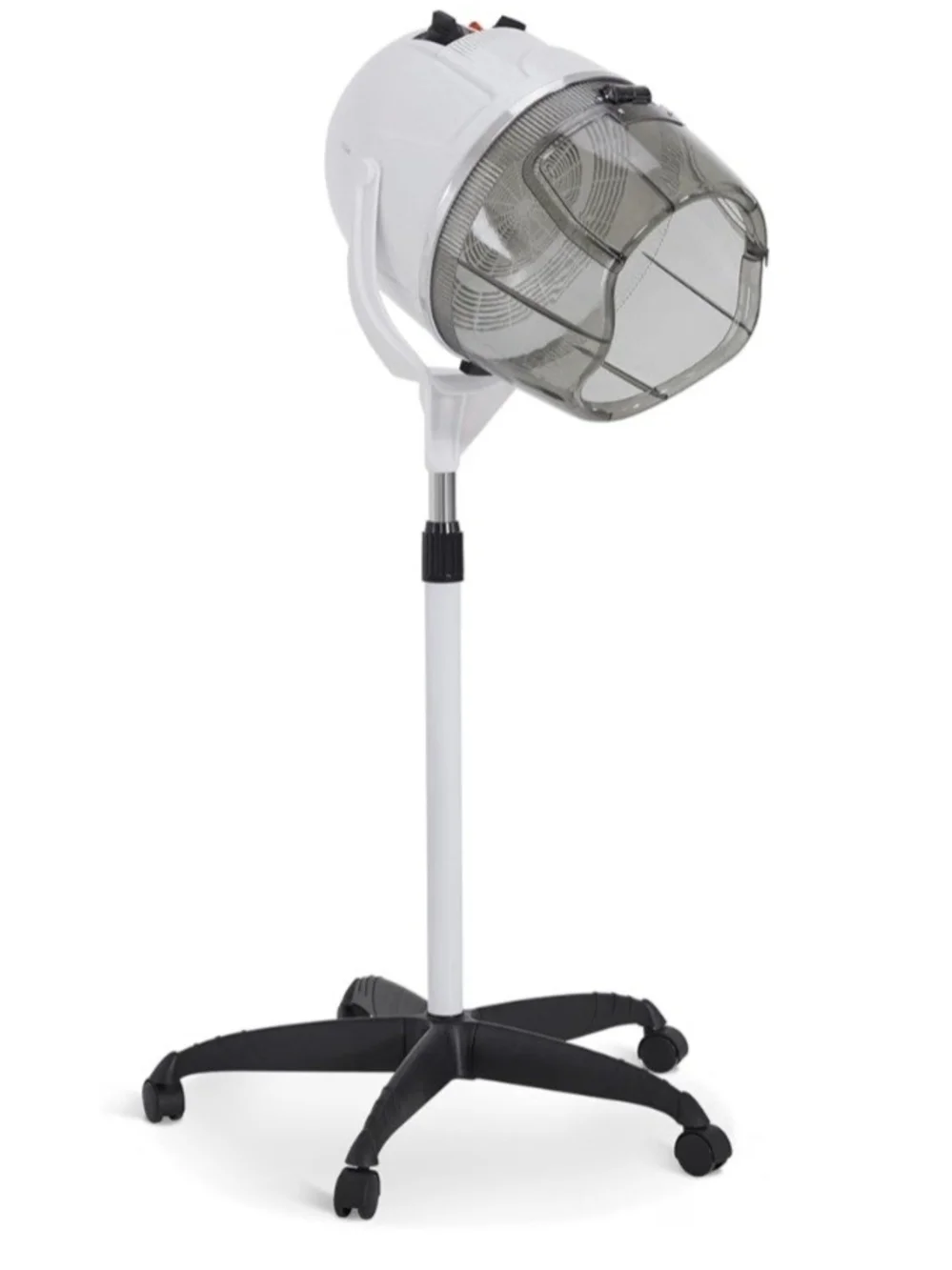 White Professional Hooded Hair Dryer with Adjustable Stand